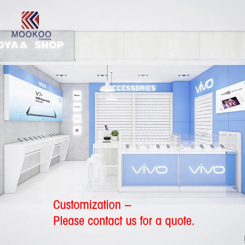 Phone Accessories Shop Design - Projekt kiosku telefonicznego z półkami na