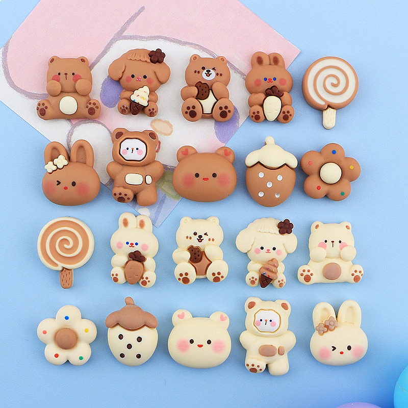 Phone Accessories Wholesale - 100 szt. Mini Żywiczne Ozdoby Zwierzątka