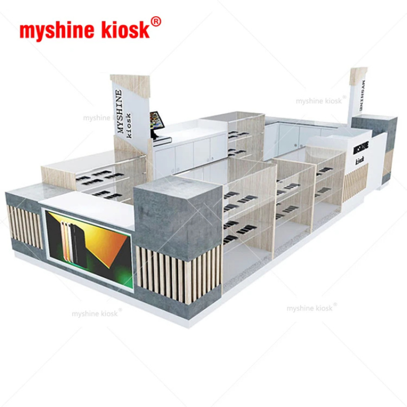 Phone Accessories Shop Design - Panel ścienny z otworami na akcesoria