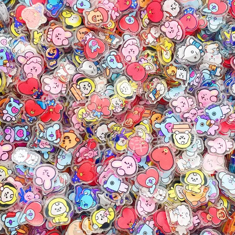 Phone Accessories Toys - 60 SZTUK 2CM Kawaii BT21 Arkusze