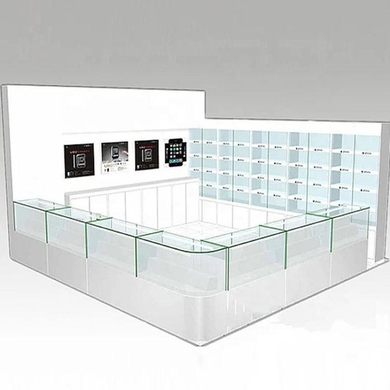 Phone Accessories Shop Design - Niestandardowe szklane gabloty na telefony komórkowe,