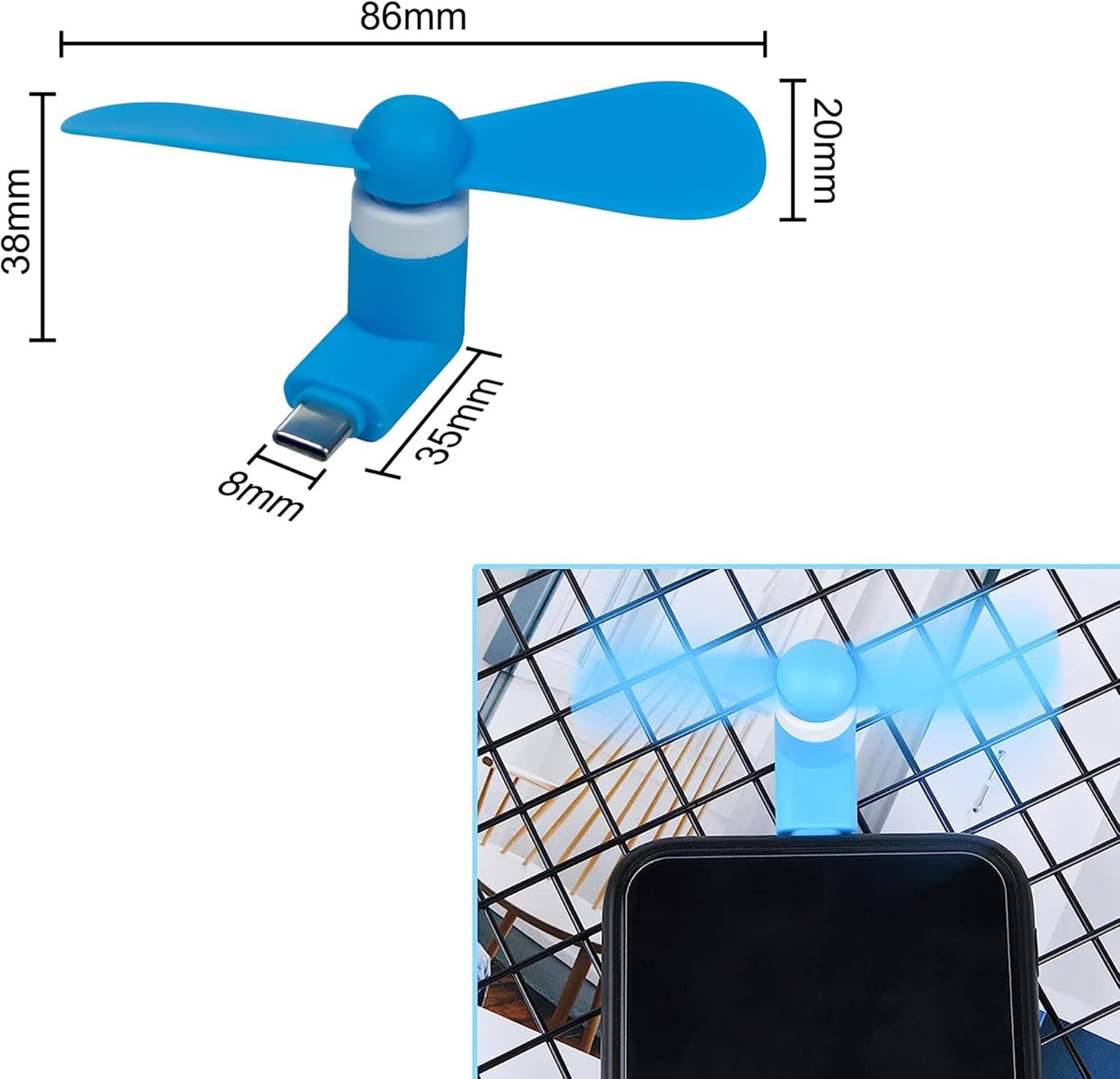 2 szt. Mini przenośny wentylat – Phone Cooling Fan recenzja i cena