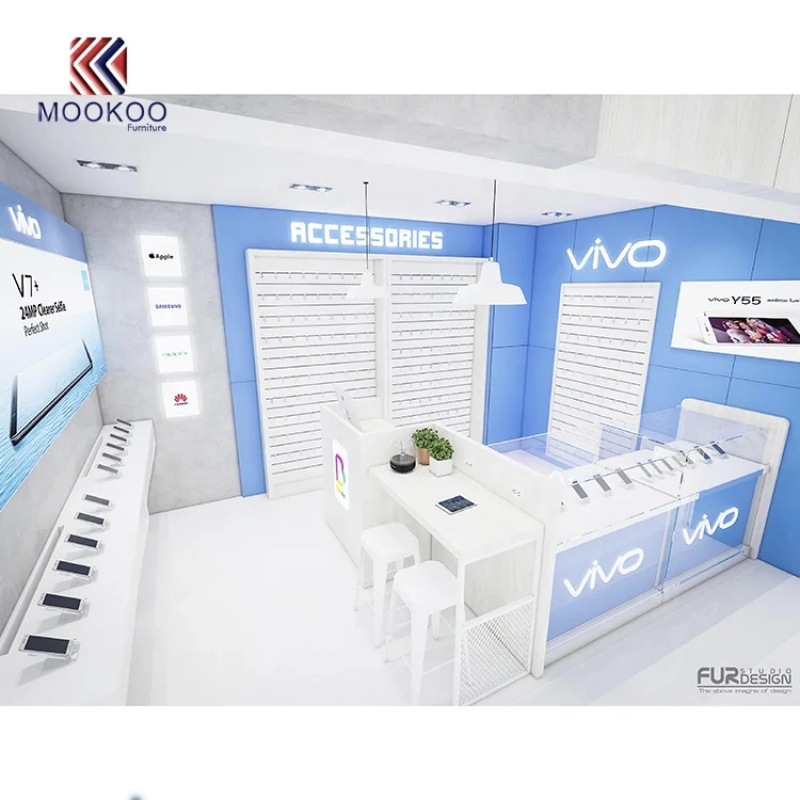 Projekt kiosku telefonicznego  – Phone Accessories Shop Design recenzja i cena