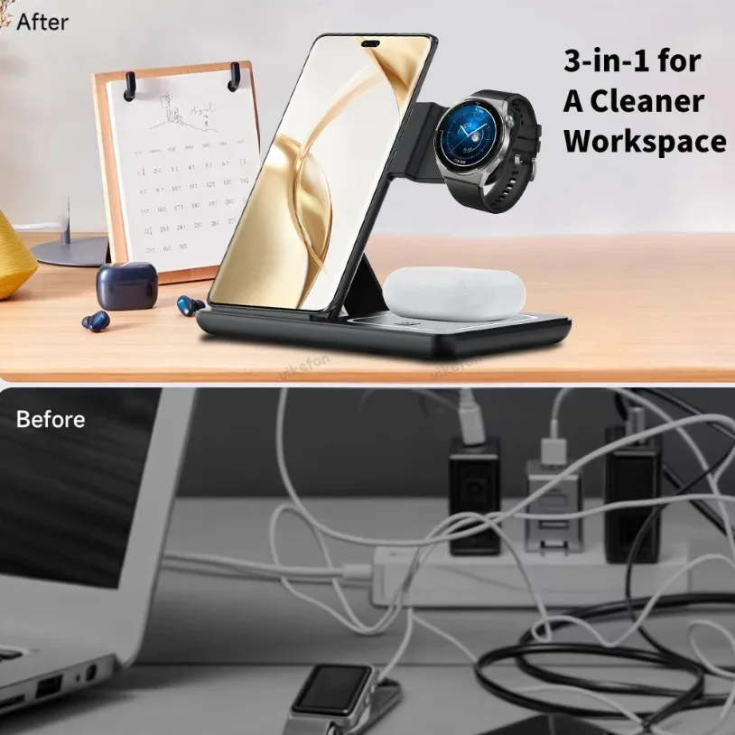 Stacja ładująca 3 w 1, składan – Phone Cooling Fan recenzja i cena